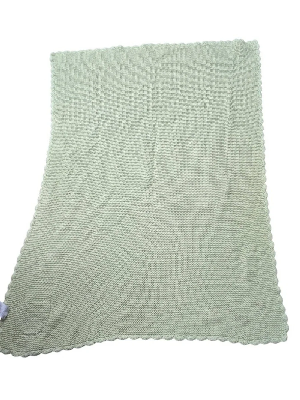 Koala Baby Owl Knit Baby Blanket Green Cotton Crochet Trim Nursery